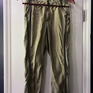 Anthropologie Olive and Black Jogger Type Pant